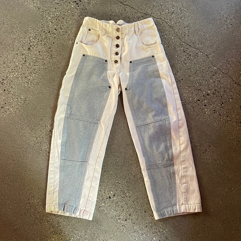 Rachel Comey double front panel upcycled cotton jeans